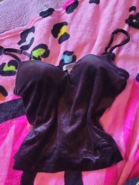 Black Velvet Camisole Top